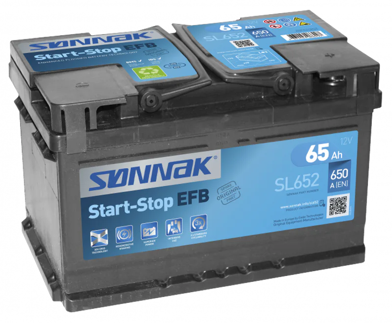 sønnak EFB SL652 65Ah start-stop-bilbatteri