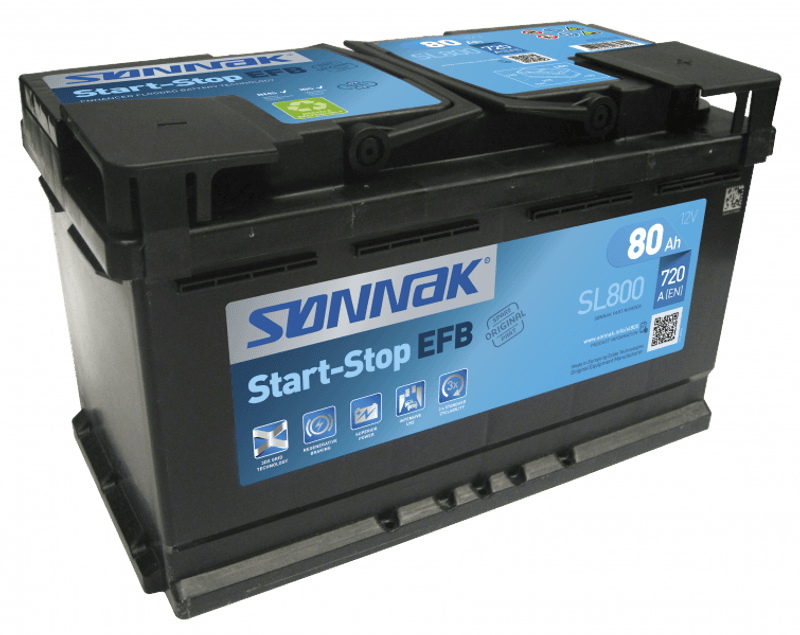  Sønnak EFB SL800 80Ah start-stop-bilbatteri