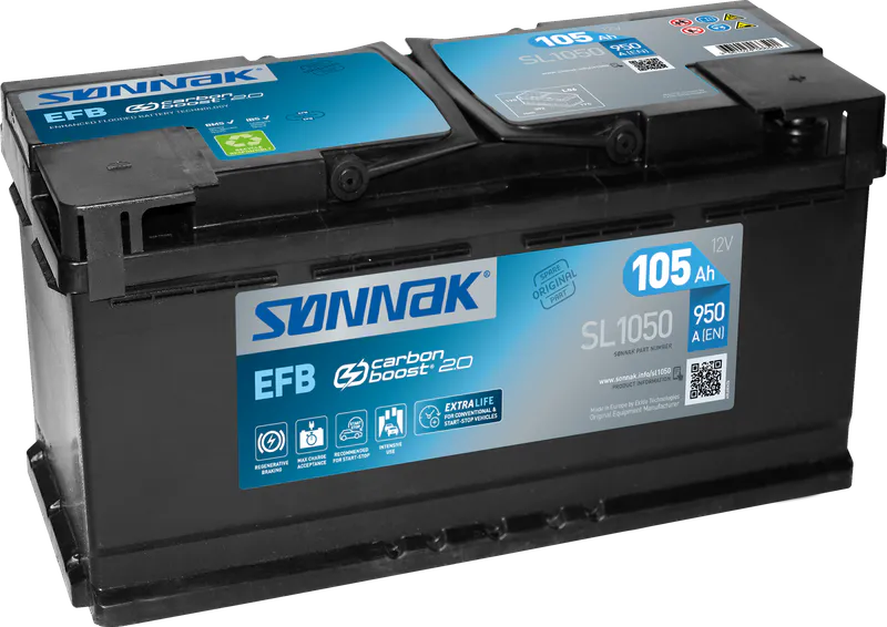 Sønnak EFB SL1050 105Ah start-stop-bilbatteri