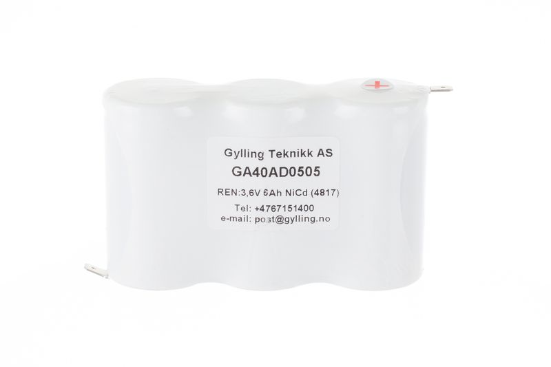 NØDLYSBATTERI. GN40AD0505 REN 3.6V 5Ah NiCd