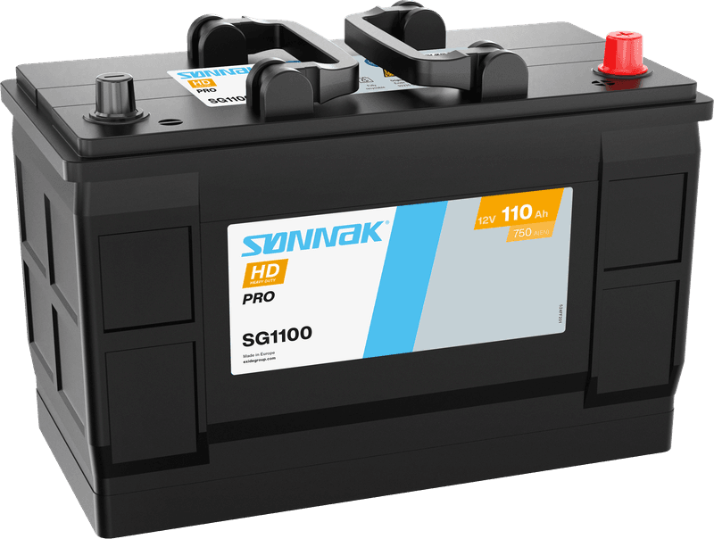 Sønnak HD PRO SG1100 110Ah. Kaldstartstrøm 750 EN CCA